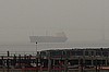 Tanker in fog